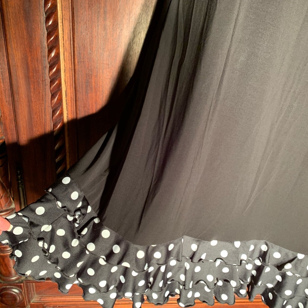 NWOT Madison Leigh Black Polkadot Shift Dress 14 - Picture 10 of 16